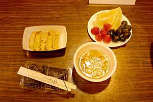 質素な感じでも、意外に好評だった昼食